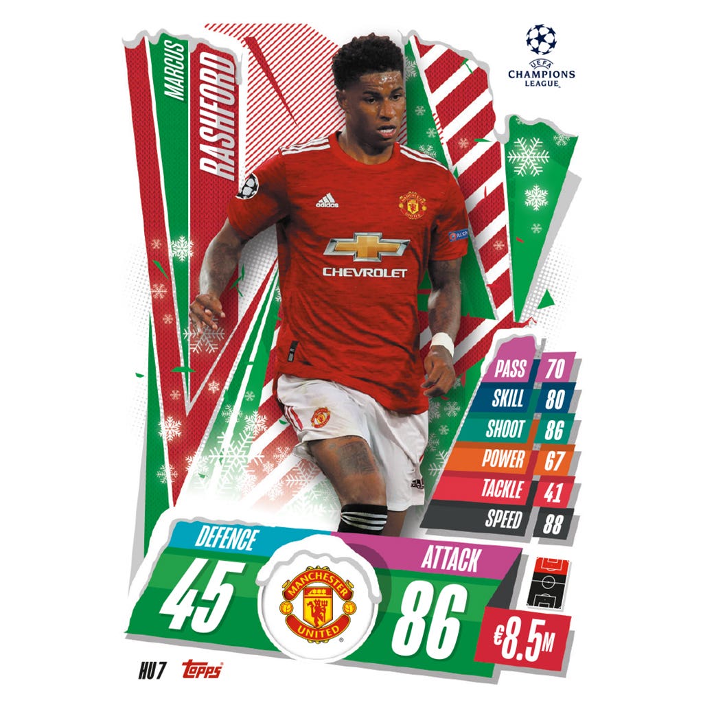TOPPS MATCH ATTAX CHAMPIONS LEAGUE 2020-21 HU7 RASHFORD