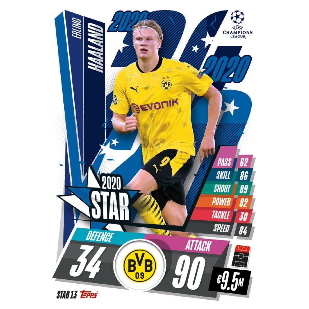TOPPS MATCH ATTAX CHAMPIONS LEAGUE 2020-21 STAR13 HAALAND
