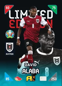 PANINI ADRENALYN XL EURO 2020 KICK OFF 2021 CARTE LIMITED EDITION ALABA
