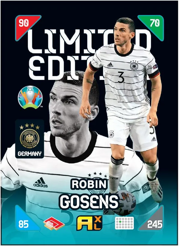 PANINI ADRENALYN XL EURO 2020 KICKOFF 2021 CARTE LIMITED EDITION GOSENS