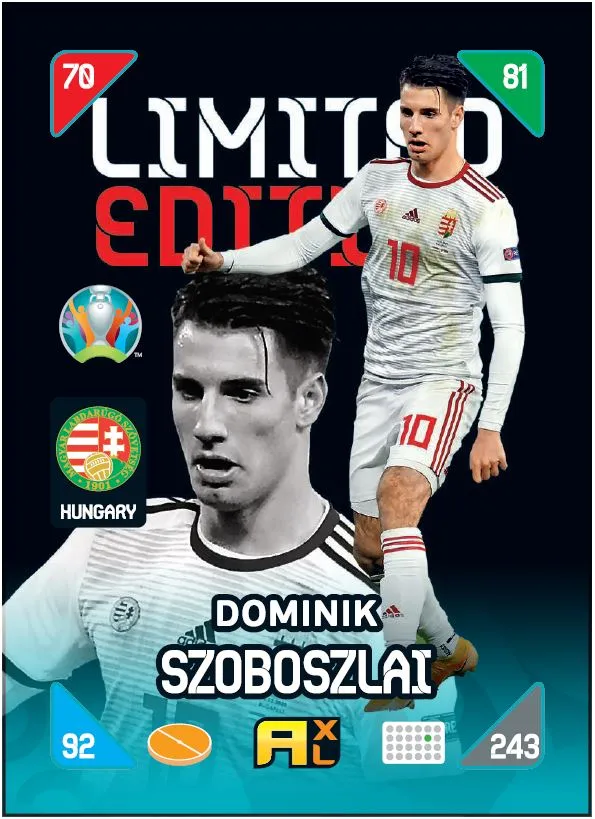 PANINI ADRENALYN XL EURO 2020 KICKOFF 2021 CARTE LIMITED EDITION SZOBOSZLAI