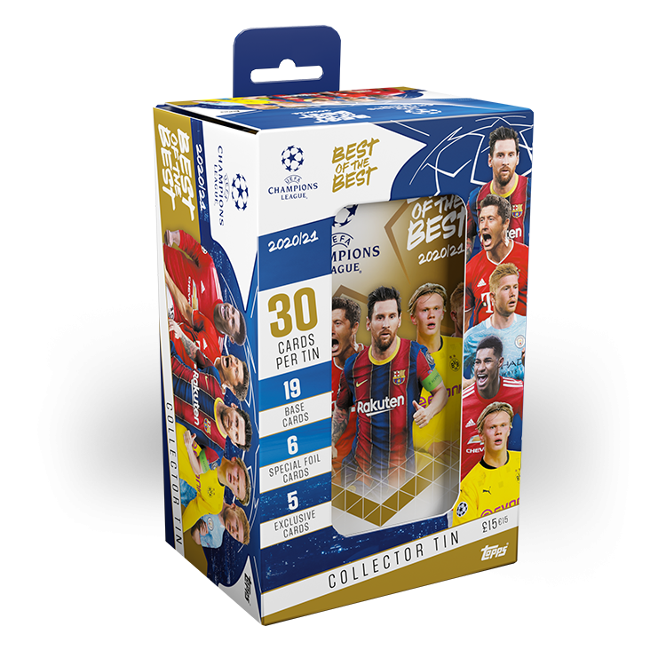 TOPPS UEFA CHAMPIONS LEAGUE BEST OF THE BEST 2020-21 BOITE METAL COLLECTOR EMBALLAGE