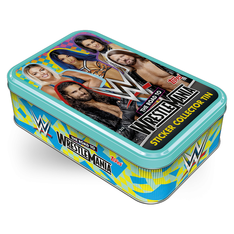 TOPPS WWE WRESTLEMANIA STICKERS 2021 BOITE METAL MODELE 02