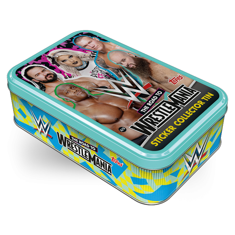 TOPPS WWE WRESTLEMANIA STICKERS 2021 BOITE METAL MODELE 03