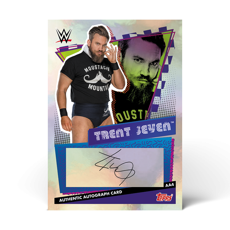 TOPPS WWE WRESTLEMANIA STICKERS 2021 CARTE AUTOGRAPHE AA4 TRENT SEVEN