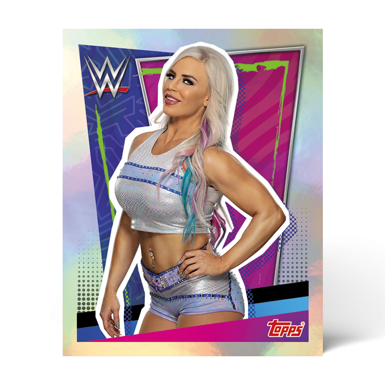 TOPPS WWE WRESTLEMANIA STICKERS 2021 EXEMPLE STICKER METAL 01