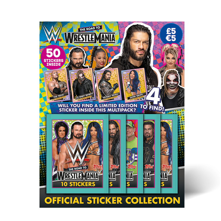 TOPPS WWE WRESTLEMANIA STICKERS 2021 MULTIPACK