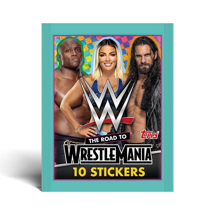 TOPPS WWE WRESTLEMANIA STICKERS 2021 POCHETTE DE 10 STICKERS MODELE 03