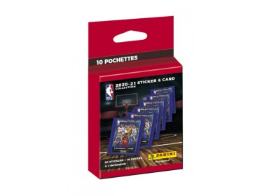 PANINI BASKET NBA STICKER AND CARD 2020-21 BLISTER DE 10 POCHETTES