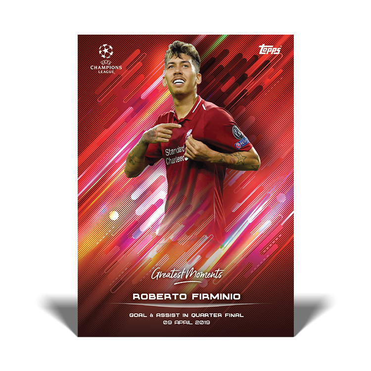 TOPPS DESIGNED BY ROBERTO FIRMINO CARTE GREATEST MOMENTS FIRMINO