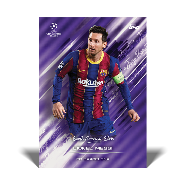 TOPPS DESIGNED BY ROBERTO FIRMINO CARTE SOUTH AMERICAN STARS MESSI