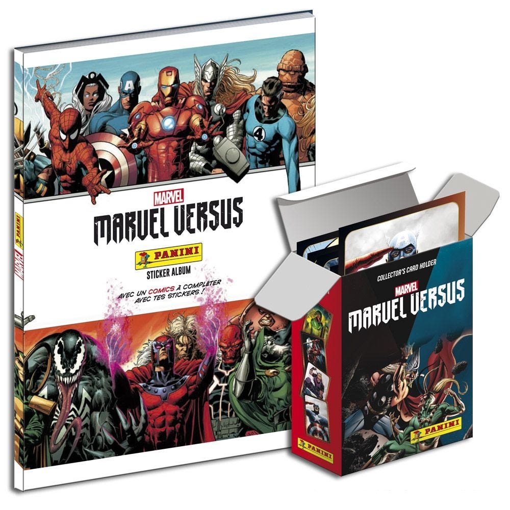 Panini Marvel Versus TC – Boîte De 24 Pochettes, 144 Cartes, Affrontements Héros Vs Vilains, à Collectionner Dès Maintenant