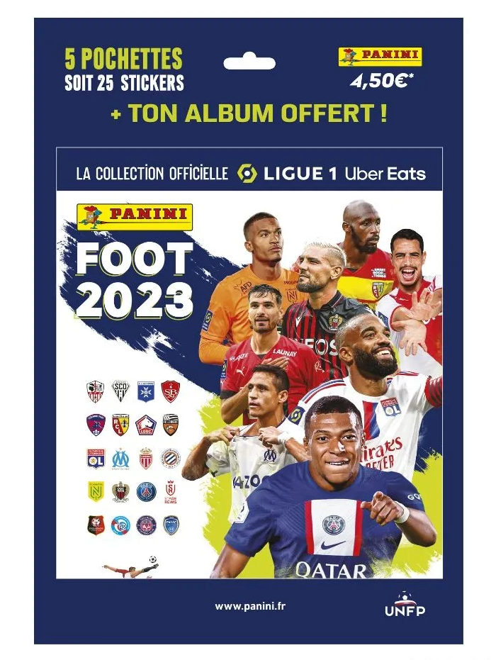 Panini Foot 2024 Ligue 1 Uber Eats - Boîte De 50 Pochettes Avec 250 Stickers Officiels