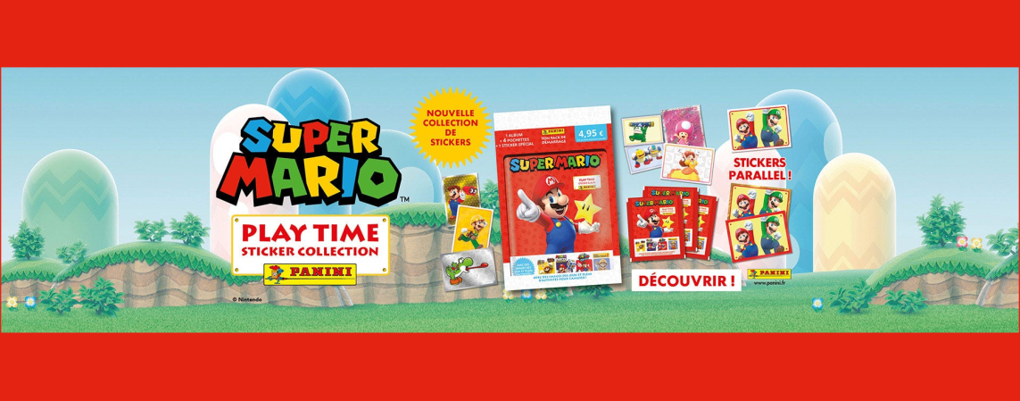 Blister Panini Super Mario - 8 Pochettes De Stickers + 1 Carte Édition Limitée - Collection Exclusive